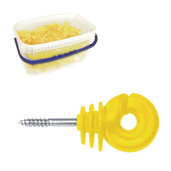 Izolator wkręcany do drewna Pomelac wiadero 150 sztuk kolor żółty - Cavalo